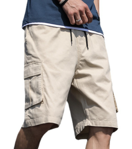 Short <span class=keywords><strong>cargo</strong></span> ample, surdimensionné, jambe droite, en coton, pour hommes, vêtement d'été multi-poches à cordon de serrage, nouvelle collection 2022 - Product Image 1
