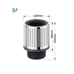 Prime Handheld <b>Shower</b> Head Flow Regulator Chrome Water Pressure <b>Control</b> Valve Bathroom Accessory OS1002 - Product Image 2