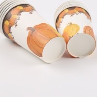 Ensemble de vaisselle jetable de luxe pour fête de citrouille d'Halloween comprenant une nappe en papier pour mariages anniversaires échantillon gratuit