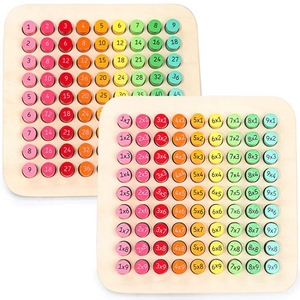Jouet éducatif des maths montessori, pour enfants, <span class=keywords><strong>table</strong></span> <span class=keywords><strong>de</strong></span> <span class=keywords><strong>multiplication</strong></span> en bois - Product Image 1