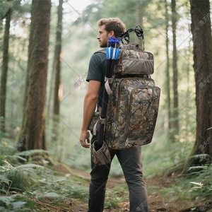 Hunting <b>Backpack</b> Camouflage Oxford Cloth <b>Large</b> Capacity With Quiver Outdoor Waterproof Unisex - Product Image 4