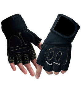 Guantes de Gimnasio Ligeros Unisex, Guantes de Cuero de Medio Dedo para Entrenamiento con Pesas, Excelente Agarre para Uso en Exteriores - Product Image 1