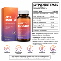 Complément alimentaire végétalien pour stimuler l'appétit, sans colorants artificiels, sans gluten, capsules de Garcinia Cambogia et de gingembre, vente en gros