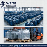 Transformateur de distribution de puissance triphasé immergé dans l'huile 200 kVA 400 kVA 6 kV 50/60 Hz entièrement scellé en cuivre pour réseau utilitaire