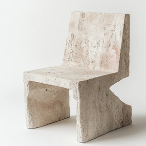 Tavolino moderno in marmo rosa con Base geometrica - Product Image 5