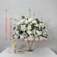 Boules de fleurs artificielles réalistes en soie rose et blanche pour centres de table de mariage, décoration de remise de diplôme, fête des Mères, rentrée scolaire