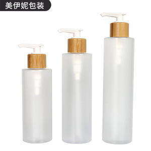 Flacon de lotion pour animaux de compagnie avec tête de pompe en bambou, finition mate, emballage cosmétique, flacon rechargeable pour soins de la peau, 240 ml - Product Image 4