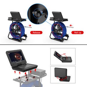 Caméra d'inspection de tuyau d'égout 50M Écran IPS 1080P de 10 pouces et compteur de compteur + auto-nivelant + câble épais de diamètre 7mm - Product Image 5