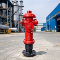 Hydrant extérieur au sol SS100 en fonte ductile à bride pour l'approvisionnement en eau incendie ; Vanne d'admission d'eau incendie extérieure