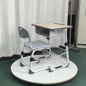 Ensemble <span class=keywords><strong>de</strong></span> classe robuste personnalisé, table d'étude pour élèves du collège, chaise, table <span class=keywords><strong>de</strong></span> <span class=keywords><strong>lecture</strong></span> scolaire, cadre en acier durable - Product Image 2