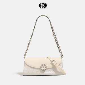 2025กระเป๋าถือ PU สะพายข้างสำหรับผู้หญิงกระเป๋าใต้วงแขนอเนกประสงค์สไตล์วินเทจเรียบง่ายทรงสี่เหลี่ยมผืนผ้า - Product Image 1