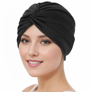 <span class=keywords><strong>Vente</strong></span> Directe Fabricant en Gros Nouveau Style Chapeau Croisé Torsadé Frontal en Tissu Élastique pour Femme Adulte Foulard Indien - Product Image 4