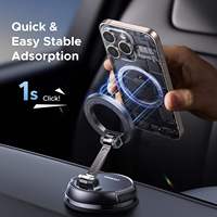 Support magnétique pour voiture UGREEN 360 °   Support de téléphone magnétique rotatif pour voiture, 2500gf, avec ventouse pour iPhone 16 Pro