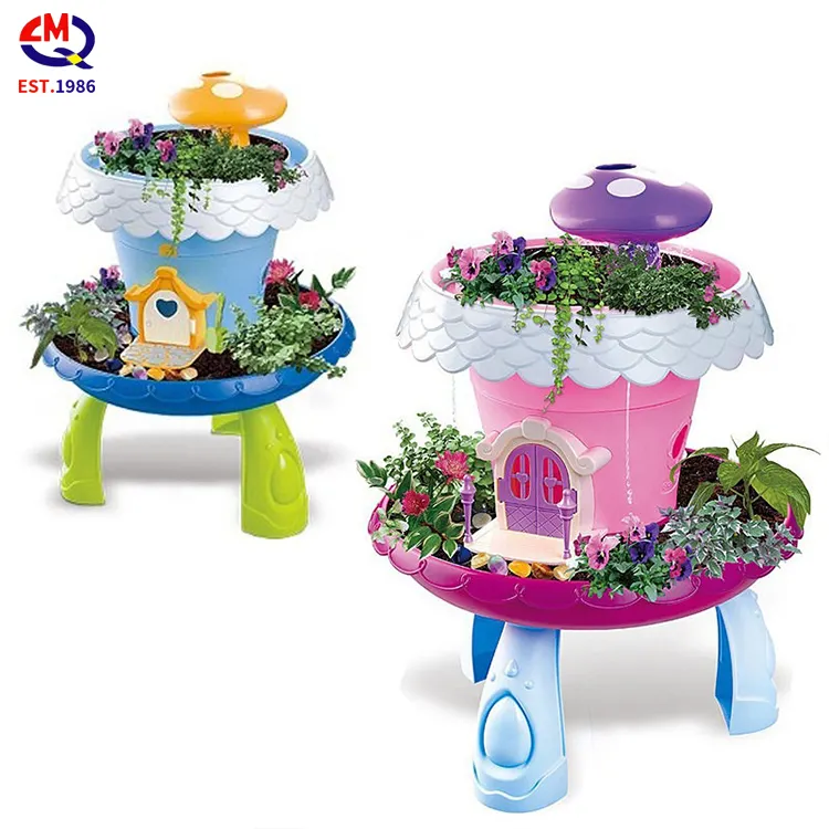 Baby Pretend Play Speelgoed Roterende Tuin Play Set Met Licht Muziek Diy Groeien Planten Bloem Speelgoed Voor Kids