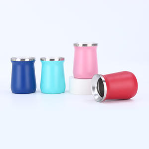 Tasse thermos moderne en acier inoxydable de 8oz pour eau, bière ou autres boissons, portable pour la maison ou les fêtes, mini design avec couvercle - Product Image 4