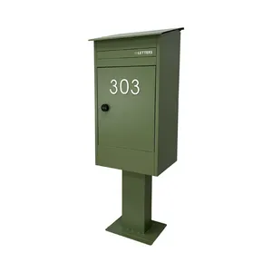 JDY New Weatherproof Post Mailbox Parcel Box for House