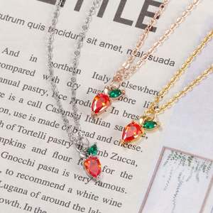 Collar con colgante inspirado en la granja con oro de 18 quilates y collar de joyería de Cottagecore perfecto de circón 3A colorido - Product Image 5