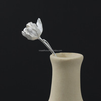 Broche en forme de fleurs de tulipe Rosaeflora "Love Muse", en argent sterling 925 véritable, bijoux fins, accessoires élégants