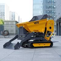 LIVRAISON GRATUITE Mini Dumper sur Chenilles Hydraulique Diesel, Capacité 500kg 800kg, Transporteur Multifonctionnel, Mini Camion Dumper sur Chenilles