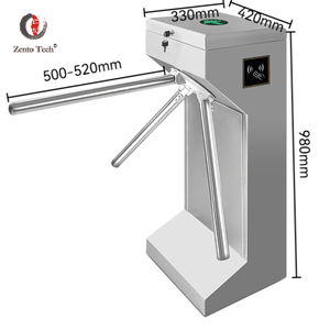 Porte Zento en acier inoxydable 304, contrôle d'accès, capacité -45 ℃   Tourniquet vertical à bras abattant automatique homologué pour l'extérieur, idéal pour les gymnases - Product Image 2