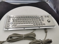 Clavier mécanique industriel en métal étanche à 65 touches avec trackball ou pavé tactile