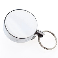 Porte-clés tactique portable en métal rétractable robuste pour le camping, porte-badge d'identification étanche en alliage de zinc pour la randonnée