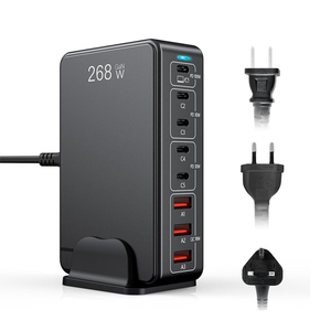 268W GaN PD 8 puertos USB-c USB-a Gan cargador multipuerto <span class=keywords><strong>de</strong></span> escritorio Universal para computadora portátil para teléfonos para juegos - Product Image 1