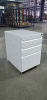 Armoire mobile écologique à 3 tiroirs, design moderne, serrure à clé, armoire de rangement en métal pour bureaux, bureaux à domicile, grande capacité