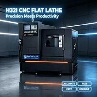 Mesin Bubut CNC Presisi Tinggi H32i Akurasi ±0.005mm Berat Bersih 1400kg untuk Perangkat Medis dan Komponen Elektronik
