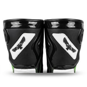 Botas de Motocicleta de Alta Calidad, Media Caña, Cuero Genuino, Cierre de Cremallera, Verde, Amarillo, Negro, Resistentes a la Abrasión, para Todas las Estaciones, Hombre y Mujer - Product Image 4