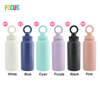 Botol minum cincin Magnet 32oz Logo kustom cangkir Tumbler terisolasi dinding ganda dengan cincin penguat ponsel magnetik