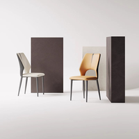 Chaise de salle à manger scandinave moderne, cadre en bois de luxe, siège rembourré, pieds en métal pour la maison, l'hôtel, le restaurant, l'école