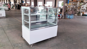 <span class=keywords><strong>Vitrine</strong></span> <span class=keywords><strong>réfrigérée</strong></span> pour gâteaux en verre et métal, <span class=keywords><strong>prix</strong></span> bas, <span class=keywords><strong>vitrine</strong></span> pour pâtisseries, porte coulissante arrière, refroidissement par air - Product Image 2