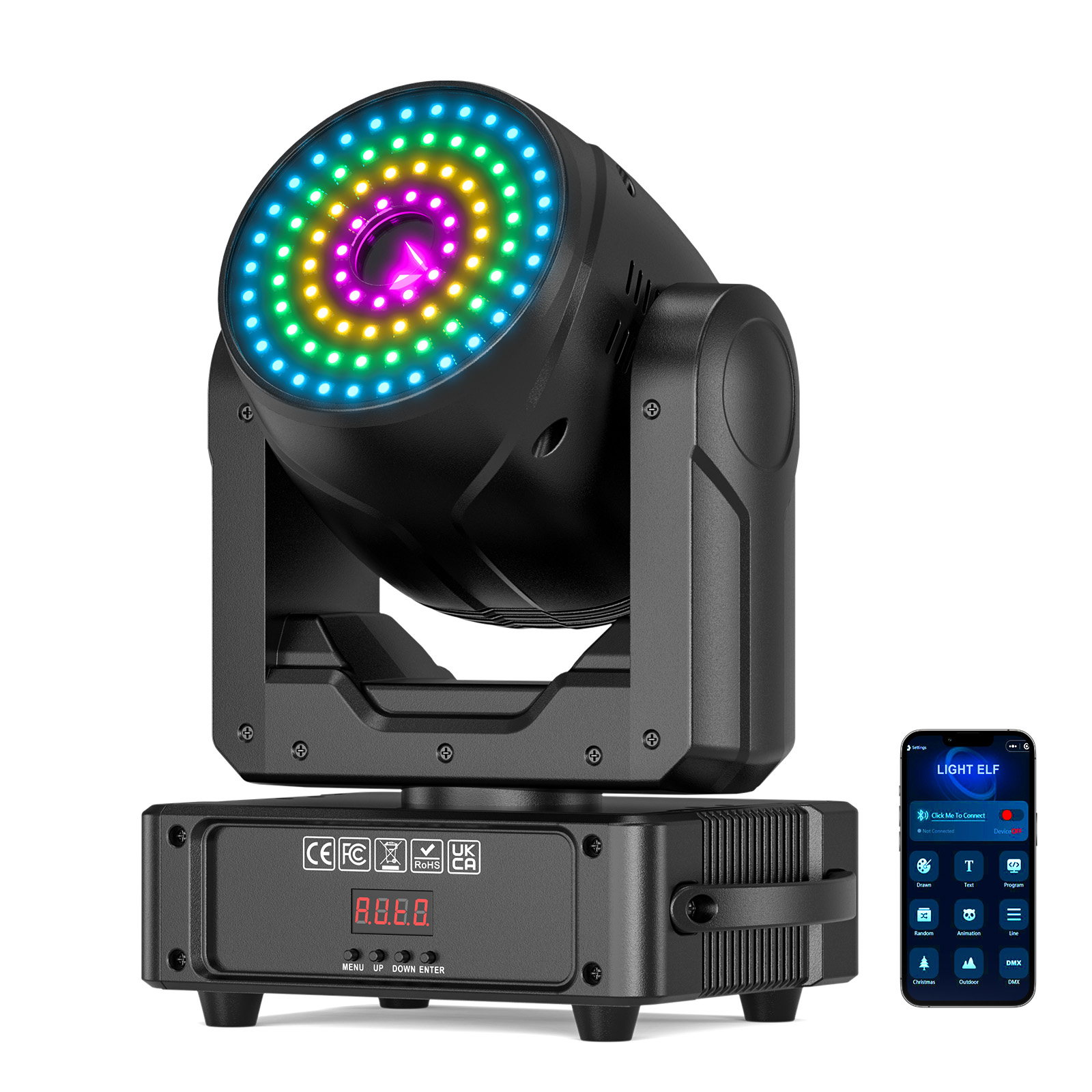 120 Вт движущийся головной свет RGB сценическая анимация 3D лазерные движущиеся огни с управлением приложением