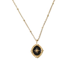 <span class=keywords><strong>Collana</strong></span> Stella Polare per Ragazze, Gioiello Lolita <span class=keywords><strong>con</strong></span> Stella a Otto Punte in Smalto Nero, Catena in Acciaio Inossidabile - Product Image 6