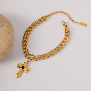 Double-layer Snake <b>Chain</b> Bracelet 18K Gold Plated Stainless Steel <b>Titanium</b> Steel Fadeless Cross-border Fashion - Product Image 6