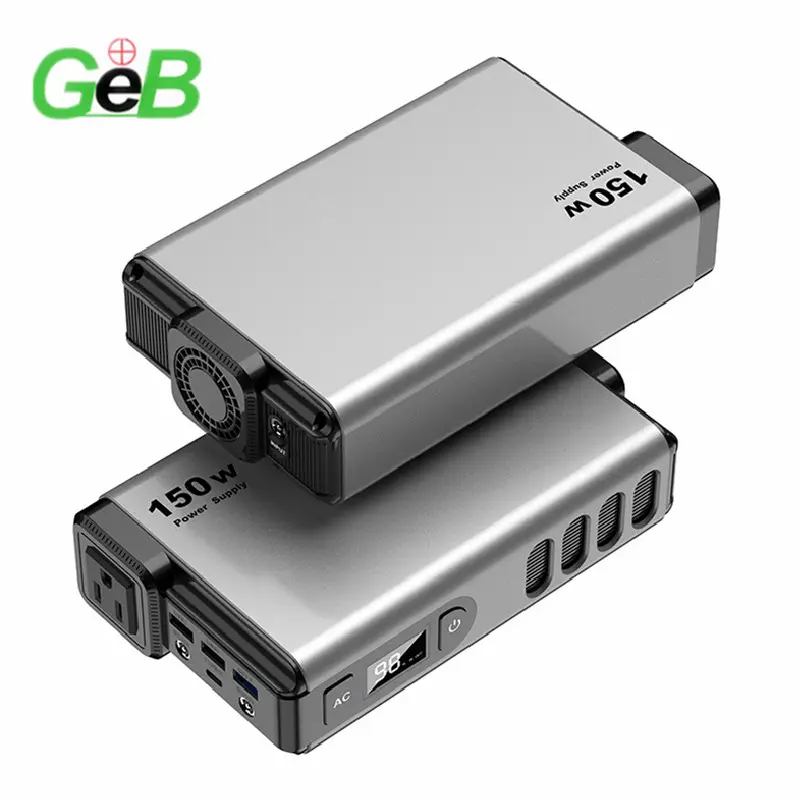 GEB Factory 150W OPS150 110V 220V 32000mAh Portable Outdoor Mobile Power Supply with LCD Display Type-c AC Laptop Power Bank