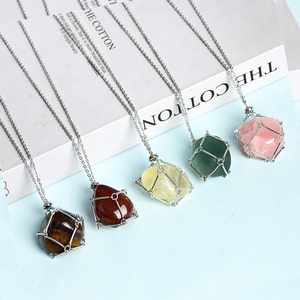 Collier en pierre semi-précieuse naturelle pour influenceurs sur les réseaux sociaux, idéal pour le bureau et le bien-être, pour hommes et femmes, petites quantités acceptées - Product Image 1