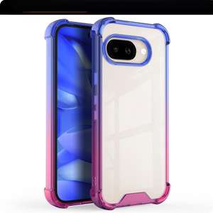Funda transparente compatible con Google Pixel 9 Pro XL, protección contra caídas en las cuatro esquinas para Google Pixel 9A, funda degradada de dos tonos. - Product Image 5