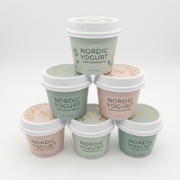 Gobelets en plastique jetables de 8 oz pour desserts au yaourt, faits à la main, personnalisables avec logo, couleur personnalisée, marque haut de gamme, boutique exclusive