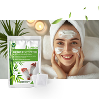 Meditan Patchs Détoxifiants pour les Pieds en Bambou et Silicone Doré avec Certification CE - 10 Patchs Adhésifs pour Soins des Pieds