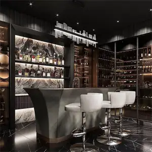 सीआईआरआई अनुकूलित ऑफर नाइटक्लब आधुनिक एलईडी बार काउंटर शराब फर्निचर निर्माता