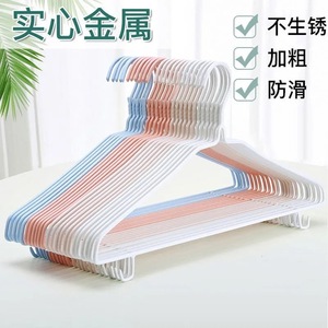 Metal <b>Hangers</b> With Coating Non Slip Non Marking For Clothes Pants Underwear Storage Rectangle Standing Type 10 Pieces Random - Product Image 5