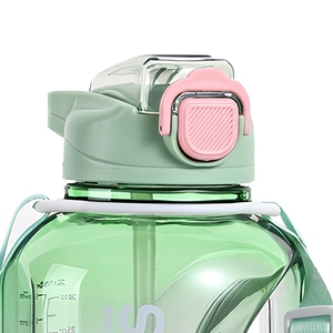 Large Capacity PC Sports <b>Water</b> <b>Bottle</b> with Straw Carry Strap Portable Outdoor - Product Image 6