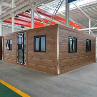 Maison modulaire FLKT à toit plat moderne pour habitation familiale et espace studio – Bureau conteneur extensible à double aile, gain de place, personnalisable