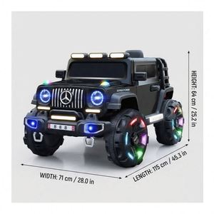 Auto Eléctrico para Niños, Quad con Motor 390, Gran Tracción, Luz LED Ambiental, Cabina Espaciosa, Reproductor de Música MP3, PVC Seguro - Product Image 4