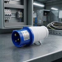 Steker Industri ZNG-013 3 Inti 16A Tahan Air Standar IEC Konektor Daya Fase Tunggal