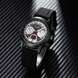 S9865G 남자 석영 크로노그래프 타키미터 블랙 다이얼 남자 손목시계 방수 캘린더 타이머 캐주얼 쿼츠 시계 - Product Image 2