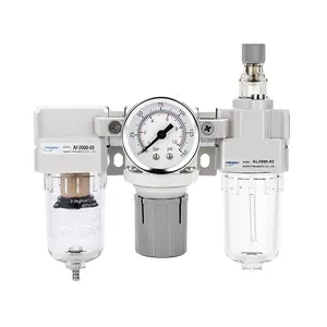 NANPU AC2000-02 1/4 "NPT filter pneumatik, pelumas Regulator tekanan udara saluran otomatis Regulator udara dengan pengukur tekanan