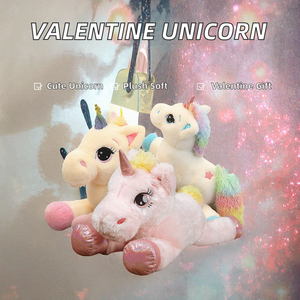 Cute Unicorn Plush Toy <b>Soft</b> Stuffed Animal Doll PP Cotton Filled Rainbow <b>Pillow</b> Kawaii Birthday Gift for 14 Years Stress Relief - Product Image 2